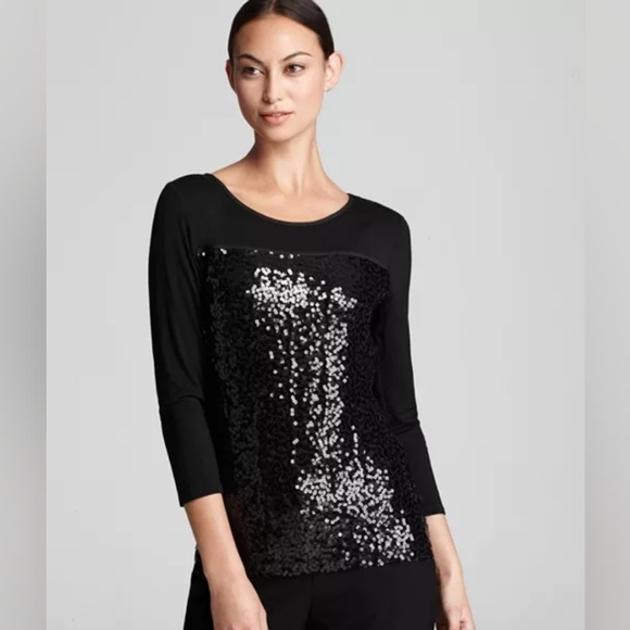 INC International Concepts Tops - INC Womens Sequence Top Size L